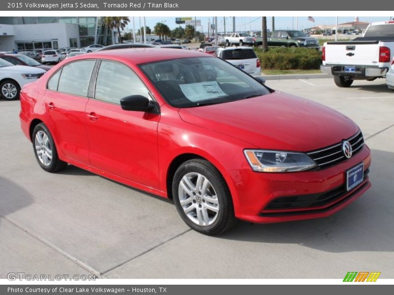Tornado Red / Titan Black 2015 Volkswagen Jetta S Sedan