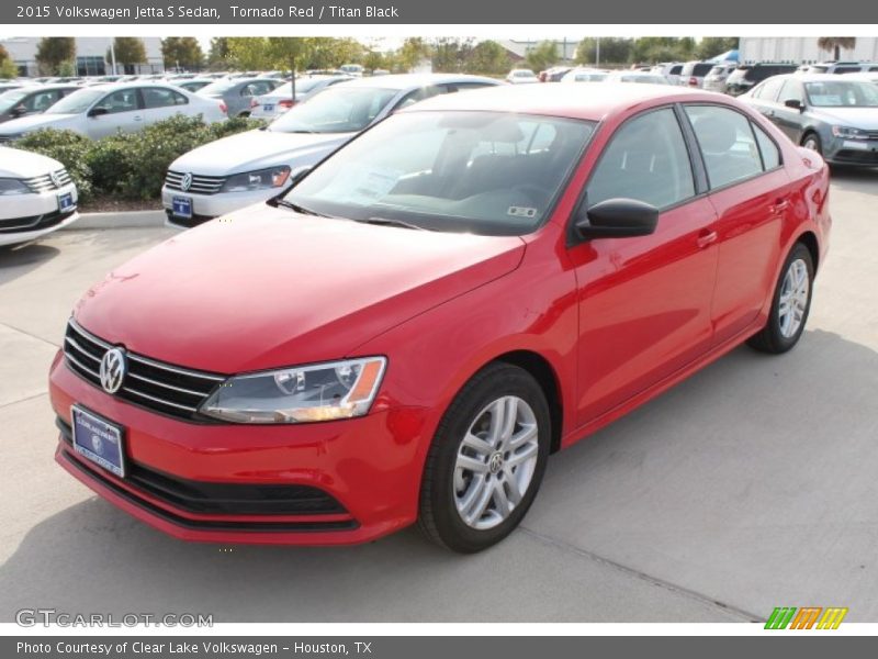 Tornado Red / Titan Black 2015 Volkswagen Jetta S Sedan