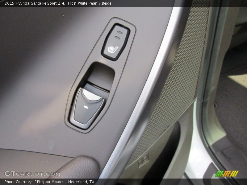 Frost White Pearl / Beige 2015 Hyundai Santa Fe Sport 2.4