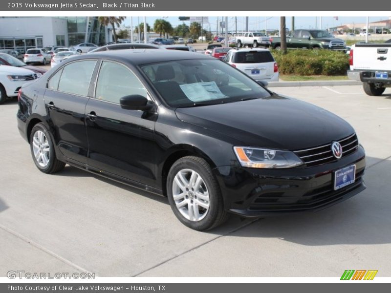 Black / Titan Black 2015 Volkswagen Jetta S Sedan