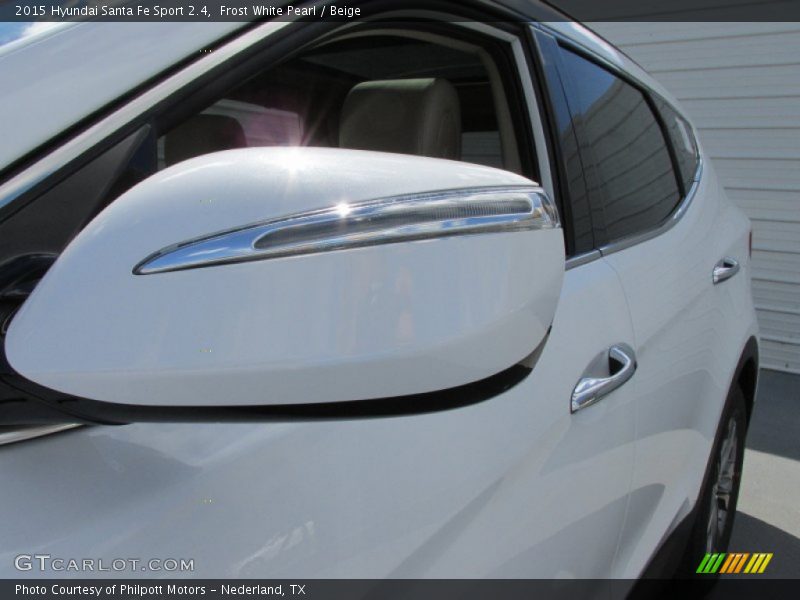 Frost White Pearl / Beige 2015 Hyundai Santa Fe Sport 2.4
