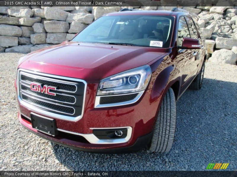 Crimson Red Tincoat / Dark Cashmere 2015 GMC Acadia SLT AWD