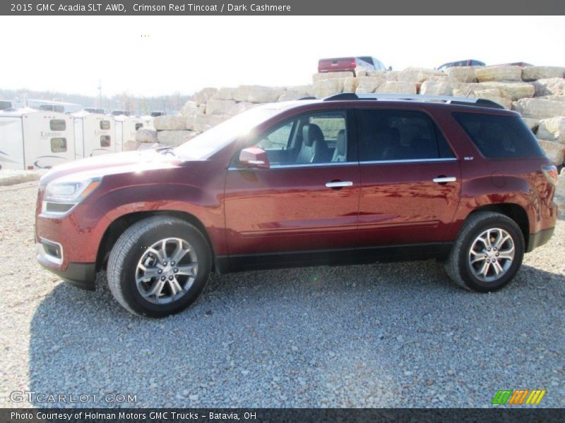 Crimson Red Tincoat / Dark Cashmere 2015 GMC Acadia SLT AWD