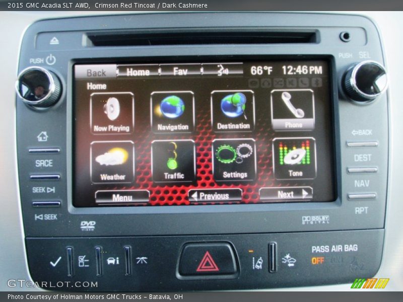 Crimson Red Tincoat / Dark Cashmere 2015 GMC Acadia SLT AWD