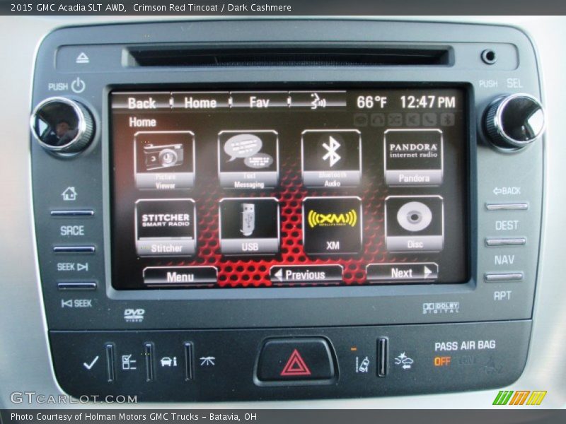 Crimson Red Tincoat / Dark Cashmere 2015 GMC Acadia SLT AWD