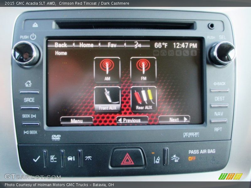 Crimson Red Tincoat / Dark Cashmere 2015 GMC Acadia SLT AWD