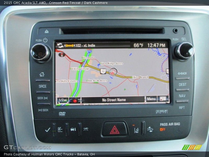 Crimson Red Tincoat / Dark Cashmere 2015 GMC Acadia SLT AWD