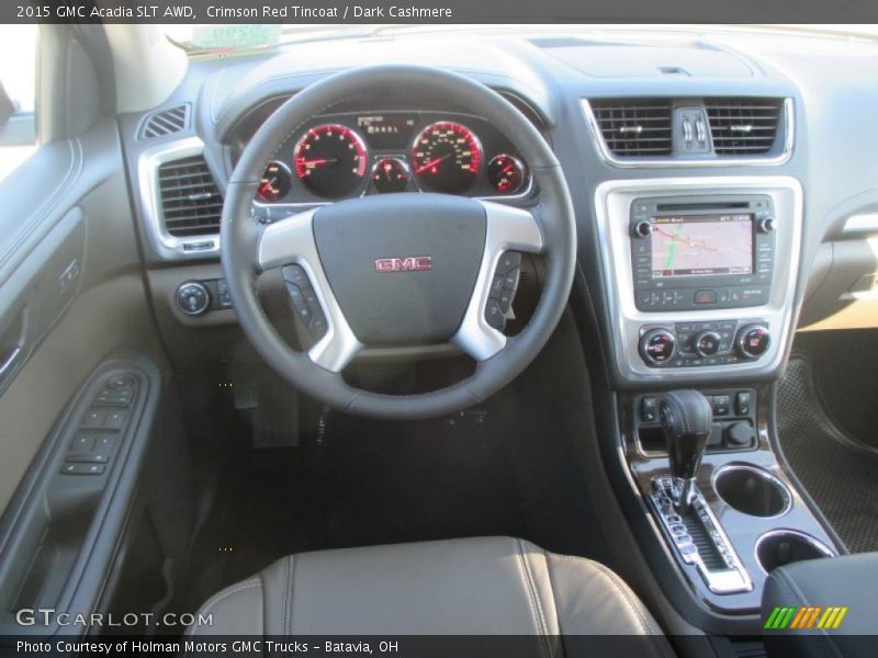 Crimson Red Tincoat / Dark Cashmere 2015 GMC Acadia SLT AWD