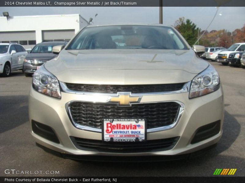 Champagne Silver Metallic / Jet Black/Titanium 2014 Chevrolet Malibu LT