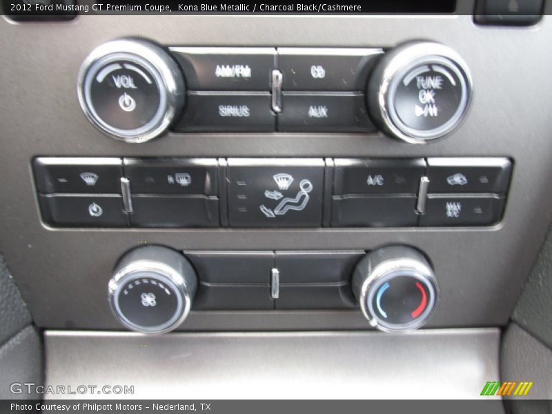 Kona Blue Metallic / Charcoal Black/Cashmere 2012 Ford Mustang GT Premium Coupe