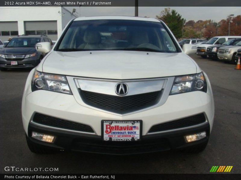 Aspen White Pearl II / Parchment 2012 Acura MDX SH-AWD