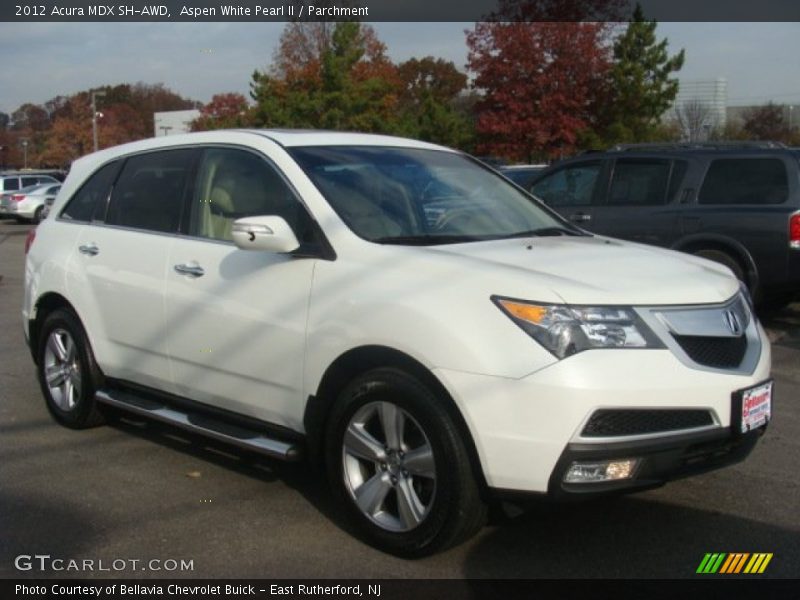 Aspen White Pearl II / Parchment 2012 Acura MDX SH-AWD