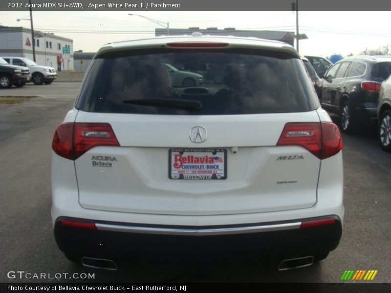 Aspen White Pearl II / Parchment 2012 Acura MDX SH-AWD