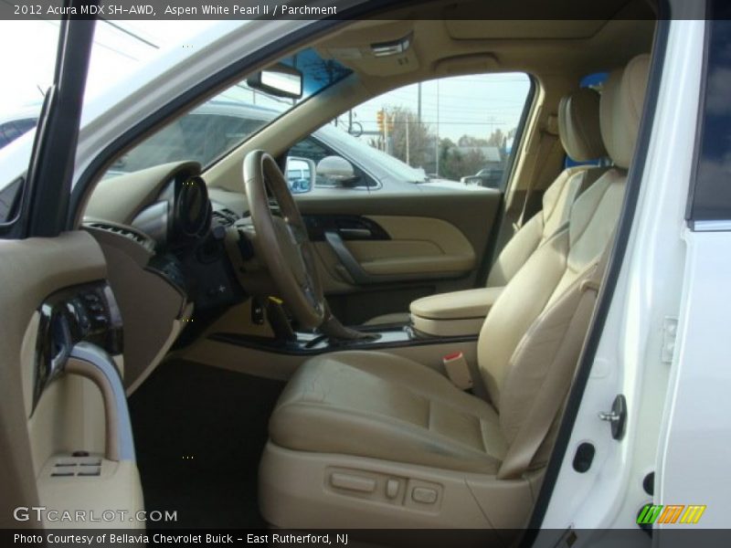 Aspen White Pearl II / Parchment 2012 Acura MDX SH-AWD