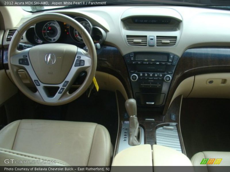 Aspen White Pearl II / Parchment 2012 Acura MDX SH-AWD