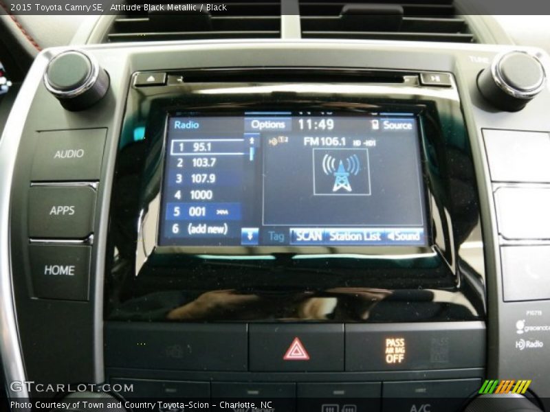 Attitude Black Metallic / Black 2015 Toyota Camry SE