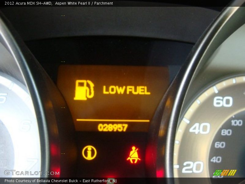 Aspen White Pearl II / Parchment 2012 Acura MDX SH-AWD