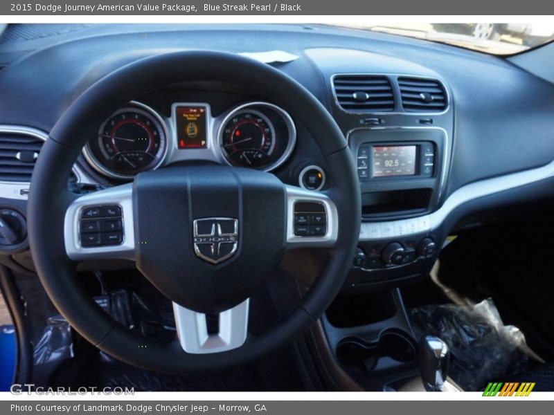 Blue Streak Pearl / Black 2015 Dodge Journey American Value Package