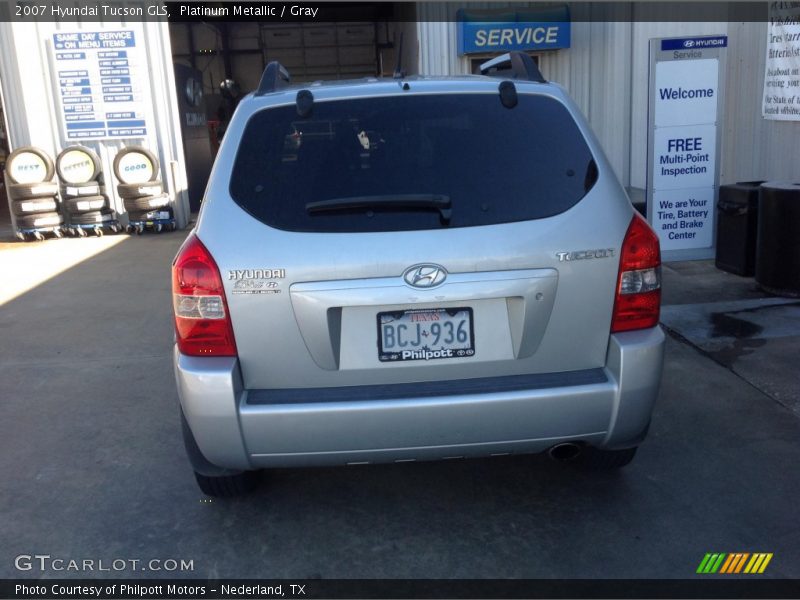 Platinum Metallic / Gray 2007 Hyundai Tucson GLS