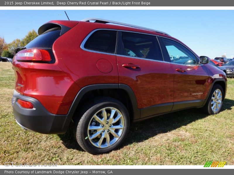 Deep Cherry Red Crystal Pearl / Black/Light Frost Beige 2015 Jeep Cherokee Limited