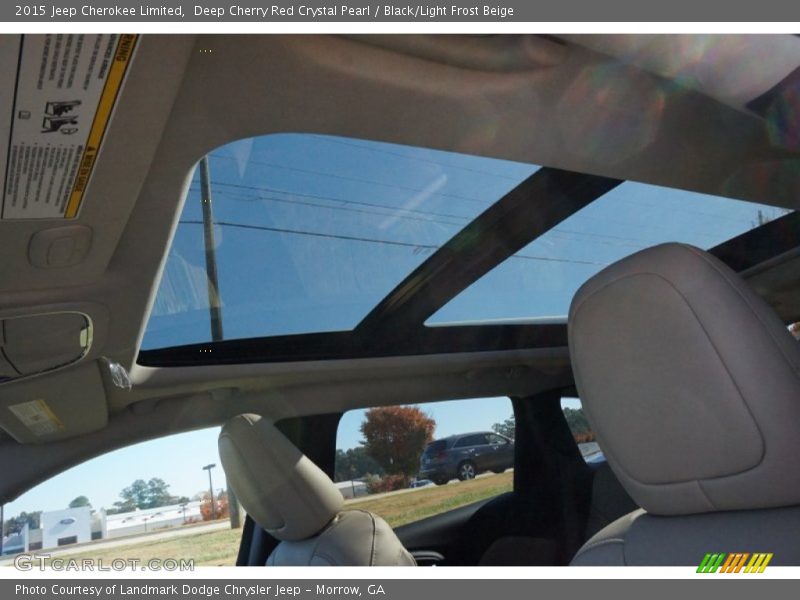 Deep Cherry Red Crystal Pearl / Black/Light Frost Beige 2015 Jeep Cherokee Limited