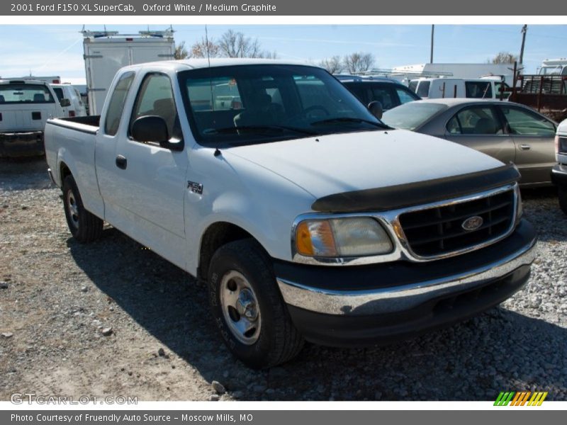 Oxford White / Medium Graphite 2001 Ford F150 XL SuperCab