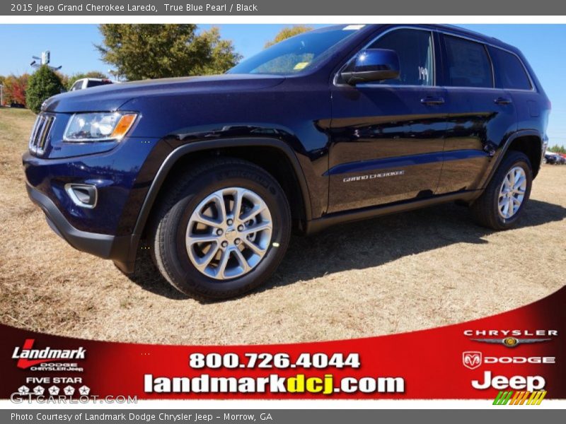 True Blue Pearl / Black 2015 Jeep Grand Cherokee Laredo