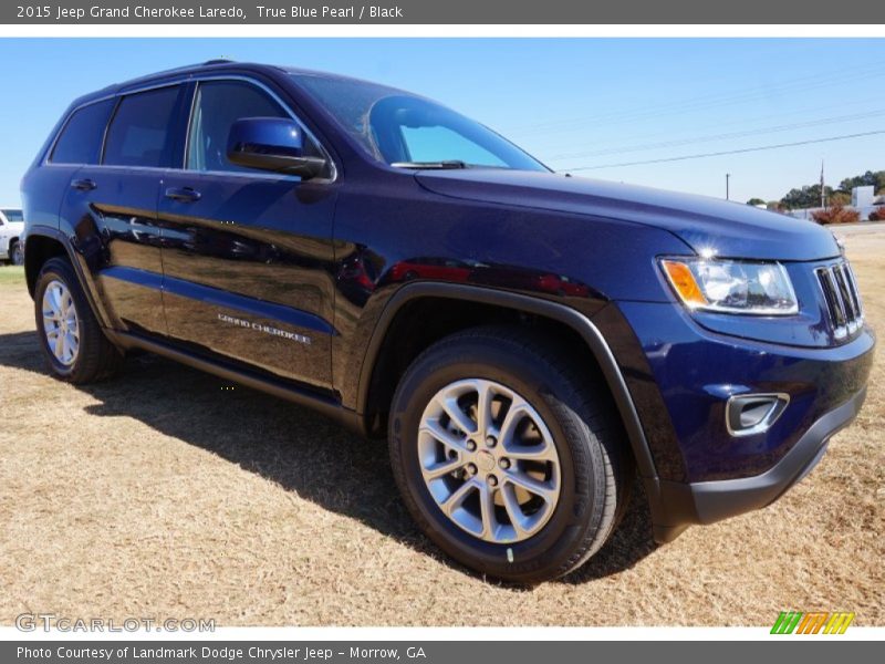 True Blue Pearl / Black 2015 Jeep Grand Cherokee Laredo