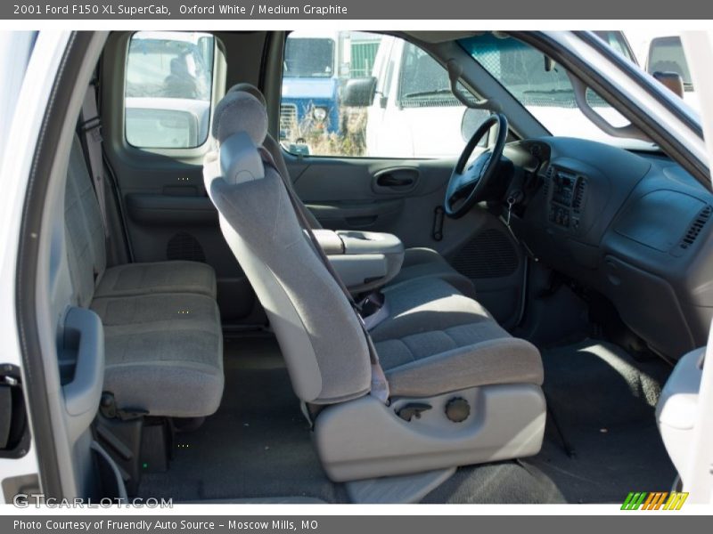Oxford White / Medium Graphite 2001 Ford F150 XL SuperCab