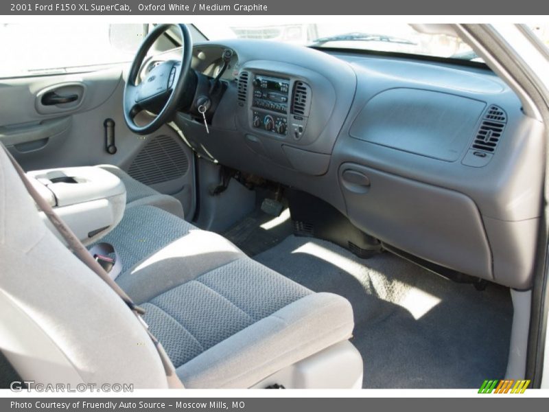 Oxford White / Medium Graphite 2001 Ford F150 XL SuperCab