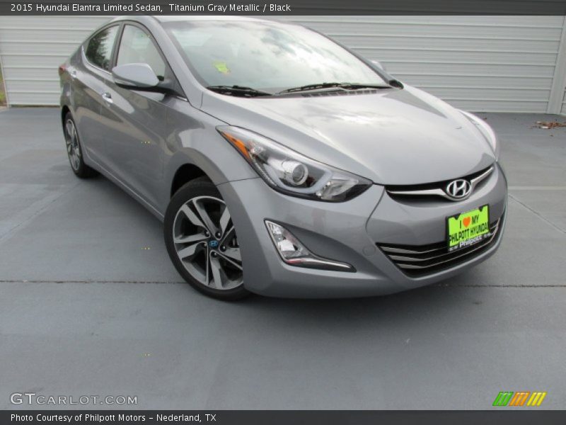 Titanium Gray Metallic / Black 2015 Hyundai Elantra Limited Sedan