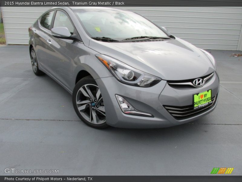 Titanium Gray Metallic / Black 2015 Hyundai Elantra Limited Sedan
