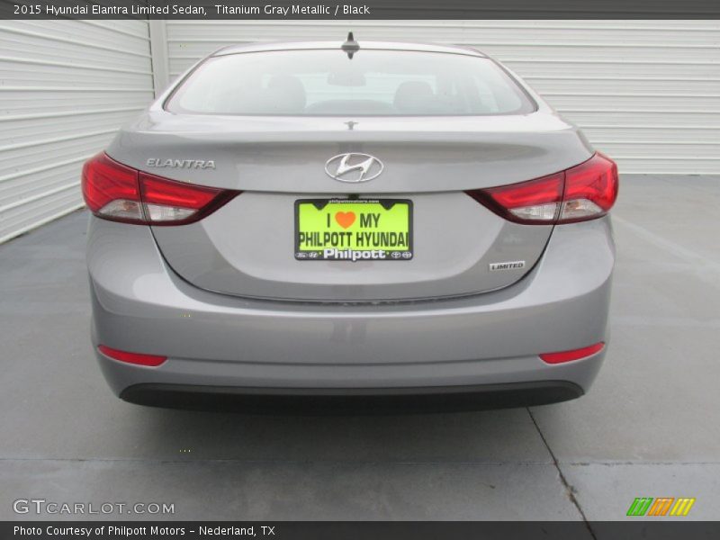 Titanium Gray Metallic / Black 2015 Hyundai Elantra Limited Sedan