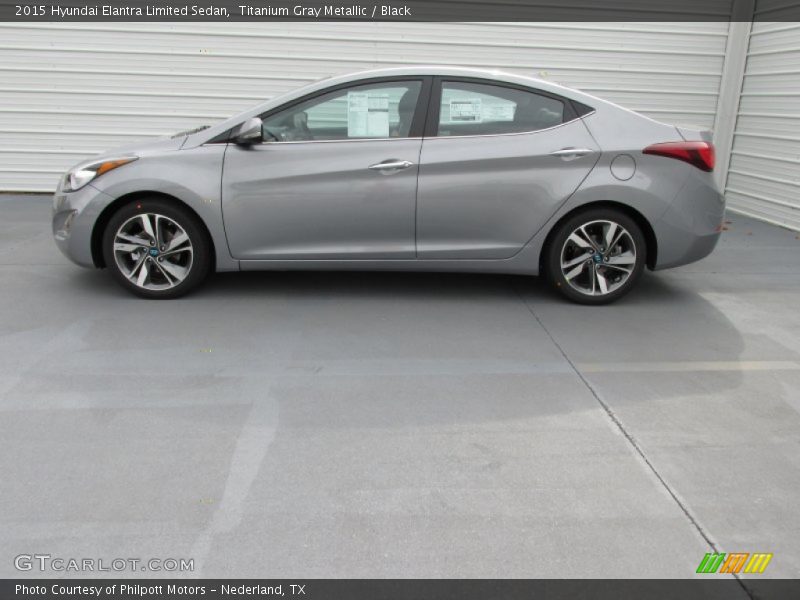 Titanium Gray Metallic / Black 2015 Hyundai Elantra Limited Sedan