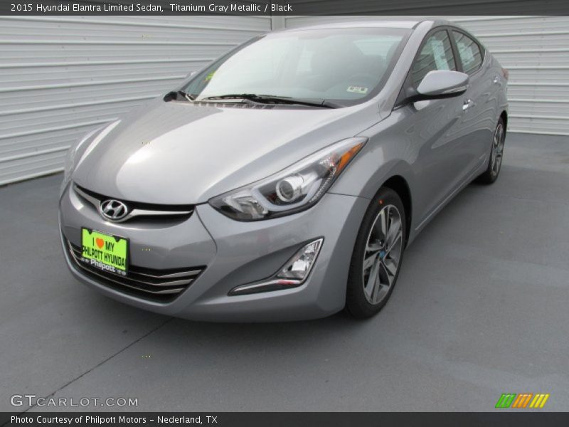 Titanium Gray Metallic / Black 2015 Hyundai Elantra Limited Sedan
