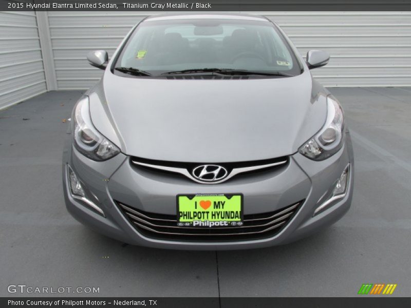 Titanium Gray Metallic / Black 2015 Hyundai Elantra Limited Sedan