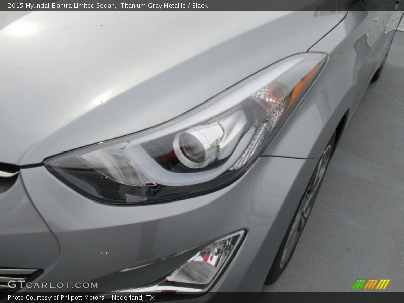 Titanium Gray Metallic / Black 2015 Hyundai Elantra Limited Sedan
