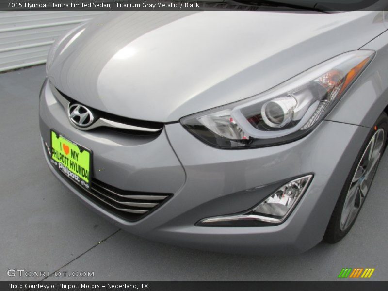 Titanium Gray Metallic / Black 2015 Hyundai Elantra Limited Sedan