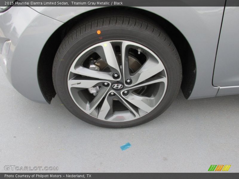 Titanium Gray Metallic / Black 2015 Hyundai Elantra Limited Sedan
