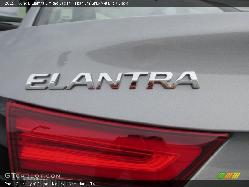 Titanium Gray Metallic / Black 2015 Hyundai Elantra Limited Sedan