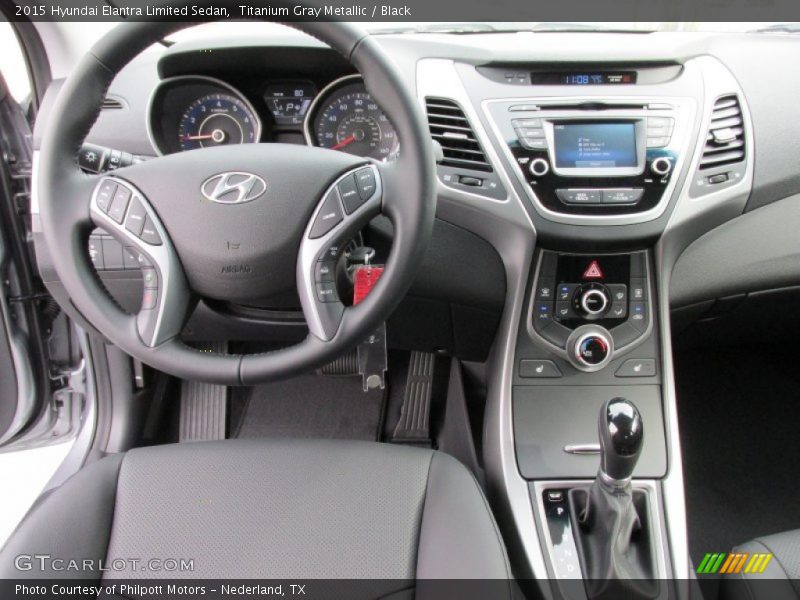 Titanium Gray Metallic / Black 2015 Hyundai Elantra Limited Sedan
