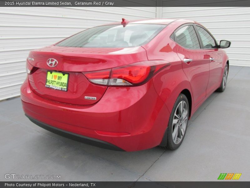 Geranium Red / Gray 2015 Hyundai Elantra Limited Sedan