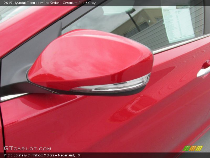 Geranium Red / Gray 2015 Hyundai Elantra Limited Sedan