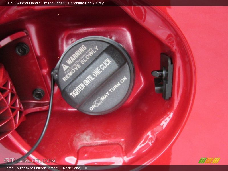 Geranium Red / Gray 2015 Hyundai Elantra Limited Sedan