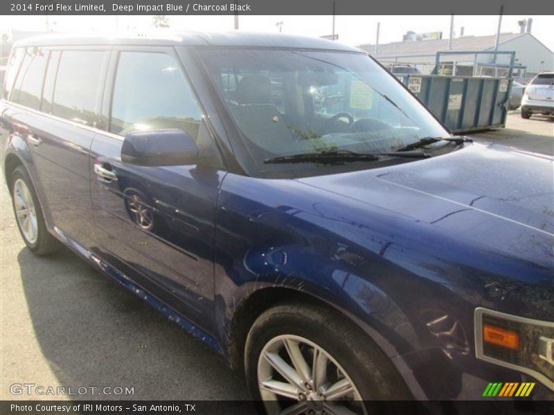 Deep Impact Blue / Charcoal Black 2014 Ford Flex Limited