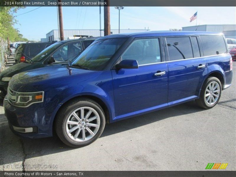 Deep Impact Blue / Charcoal Black 2014 Ford Flex Limited
