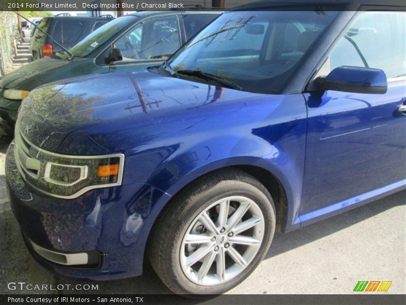 Deep Impact Blue / Charcoal Black 2014 Ford Flex Limited
