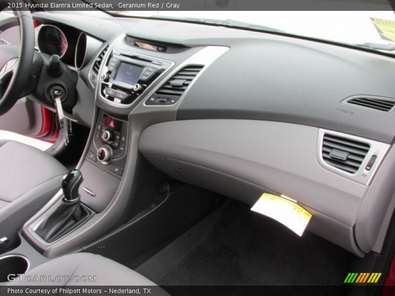 Geranium Red / Gray 2015 Hyundai Elantra Limited Sedan