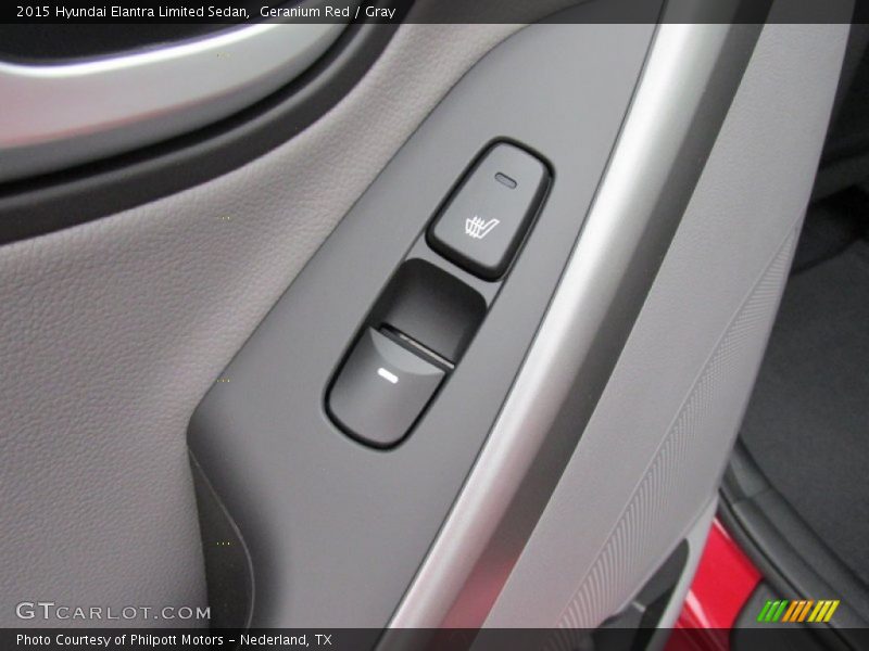 Geranium Red / Gray 2015 Hyundai Elantra Limited Sedan