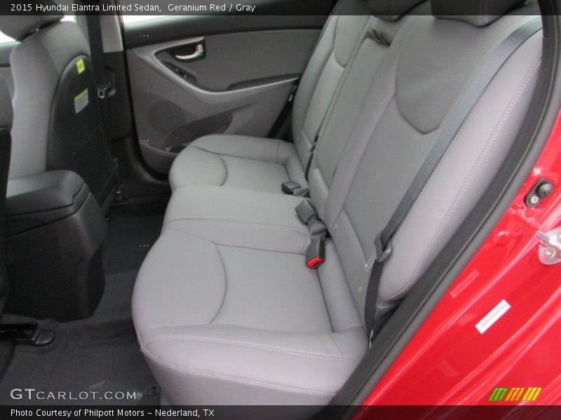 Geranium Red / Gray 2015 Hyundai Elantra Limited Sedan